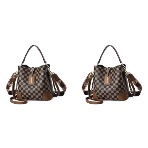 PALAY® Cross Body Bag Purses For Women Pu Leather Crossbody Bucket Bag With Two Adjustable Shoulder Strap dark brown 2PCS PALAY® Cross Body Bag Purses For Women Pu Leather Crossbody Bucket Bag With Two Adjustable Shoulder Strap dark brown 2PCS